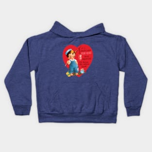 Vintage Valentine's Day Heart Kids Hoodie